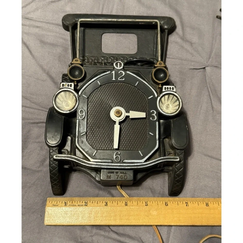 Vintage Mastercrafters Model T Car Automobile Clock M-740 Lights Work READ NOTE